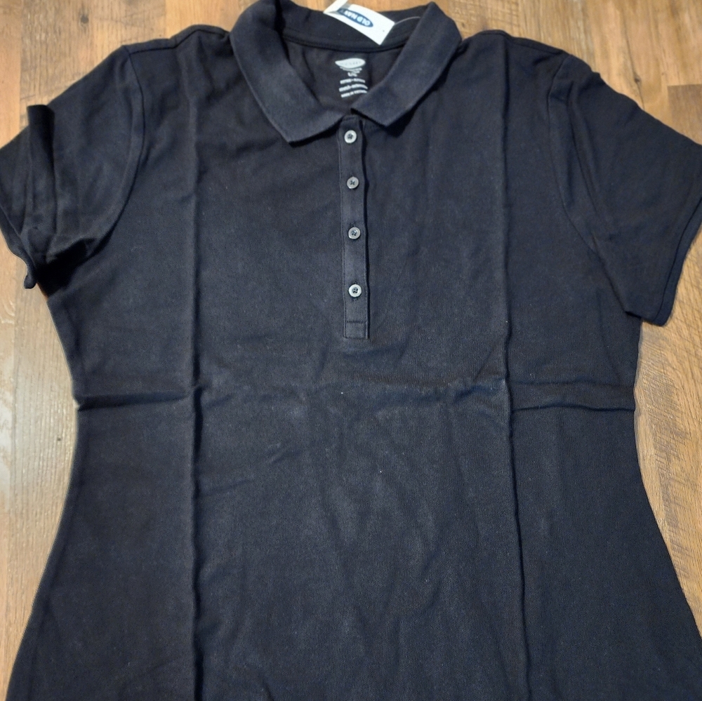 Woman's Polo shirt Black size L NWT Old Navy